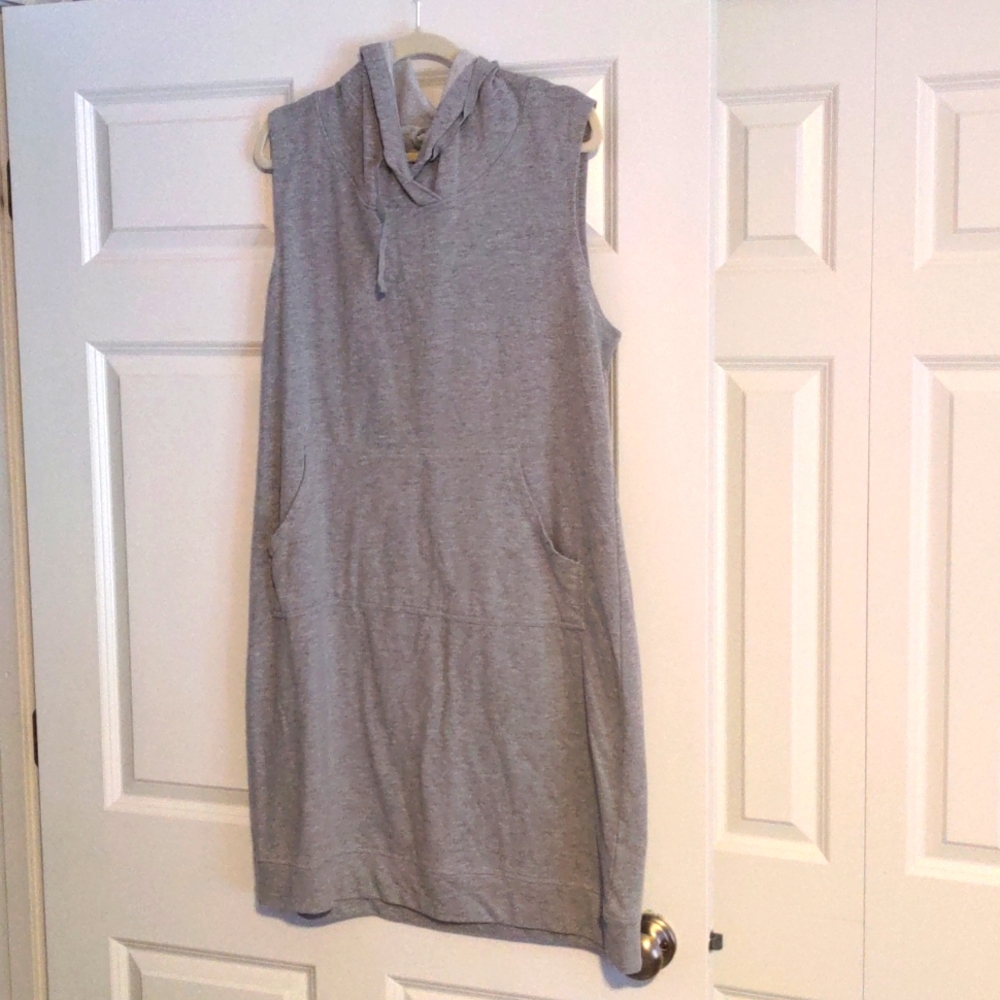 Fabletics Plus 3X Yukon Gray Hoodie Dress